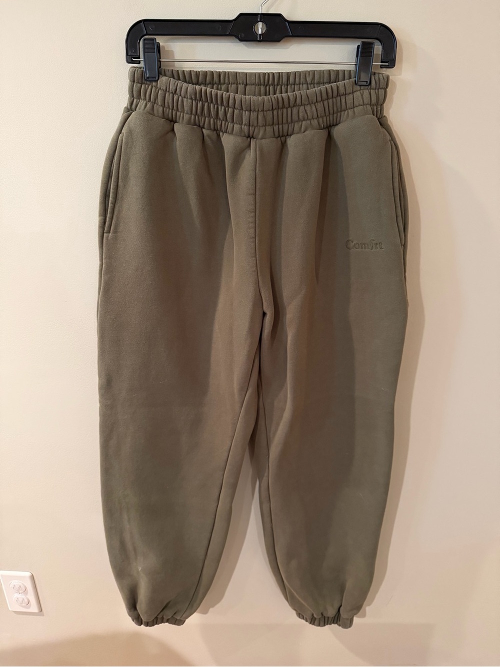 Comfrt Olive Green Fleece Joggers